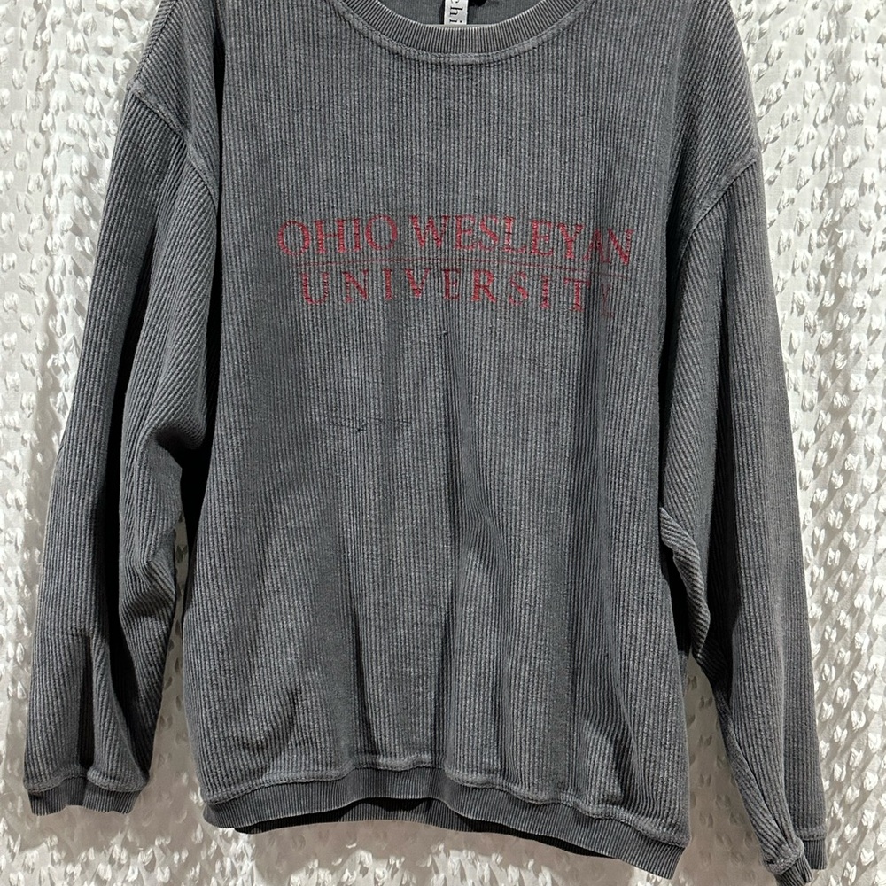 Gray Ohio Wesleyan University Sweater